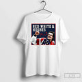 Classic Jack Hughes Usa Hockey Golden Goal 2026 Red White Hughes Hockey T Shirts Sweater