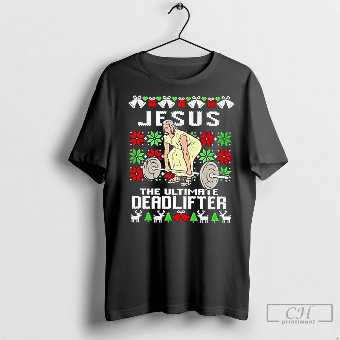 Classic Jesus The Ultimate Deadlifter Ugly Christmas