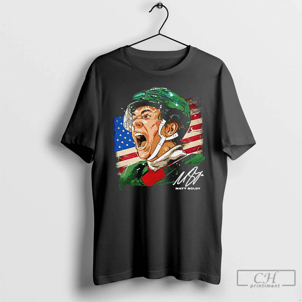 Classic Matt Boldy Minnesota Wild Usa Portrait Signature