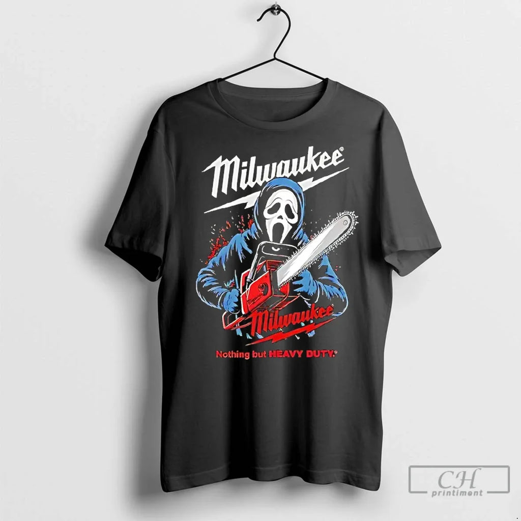 Milwaukee Tools Ghost Face Chainsaw Halloween Unisex T-shirt, Sweatshirt, Hoodie (1)