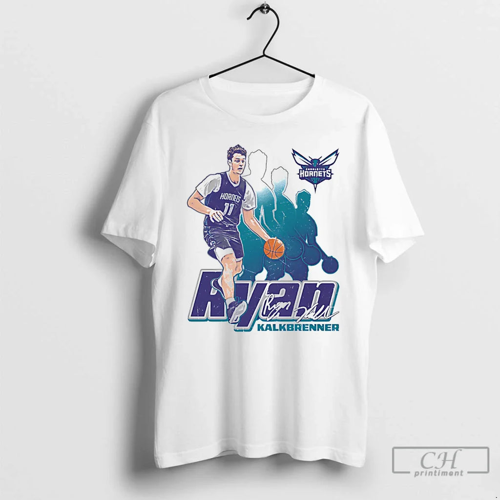 Classic Ryan Kalkbrenner Charlotte Hornets Retro Signature