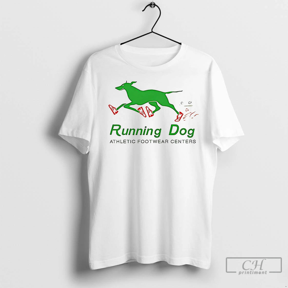 Classic The Big Chill Running Dog Athletic Footwear Centers Logo