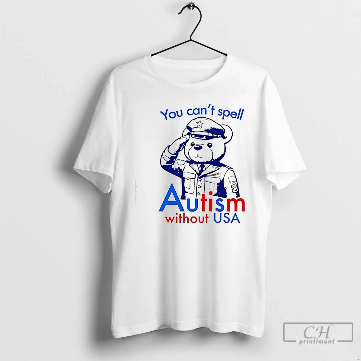 Classic You Cant Spell Autism Without Usa Bear T-Shirts