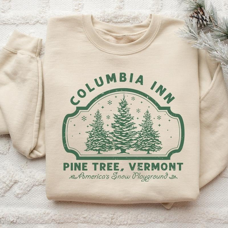 Columbia Inn Pine Tree Vermont Movie White T-Shirts