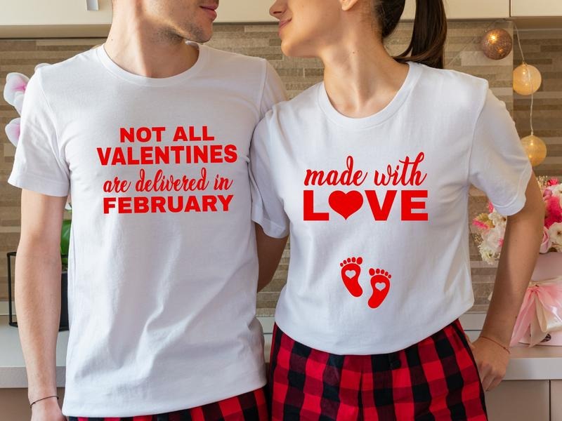 Couples Pregnancy Announcement Shirt New Mom Funny Baby Reveal Short Sleeve Baby Shower Maternity Pregnant Shirt T-Shirts