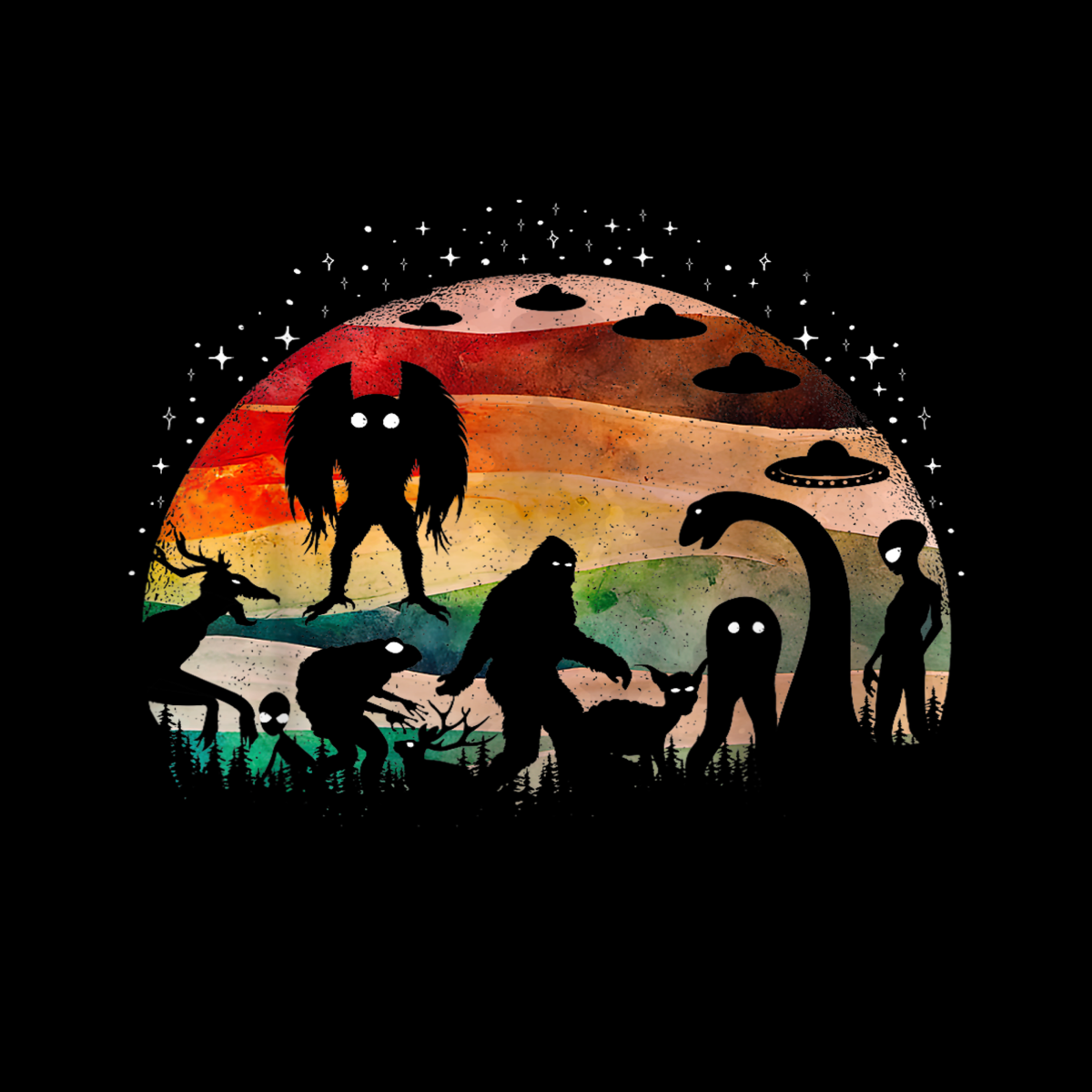 Cryptid Funny Bigfoot Long Sleeve