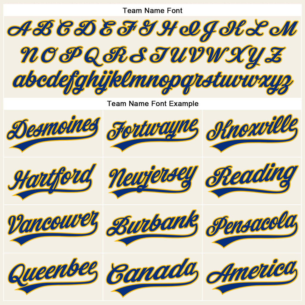 Custom Cream Royal Pinstripe Gold Authentic Baseball Jersey