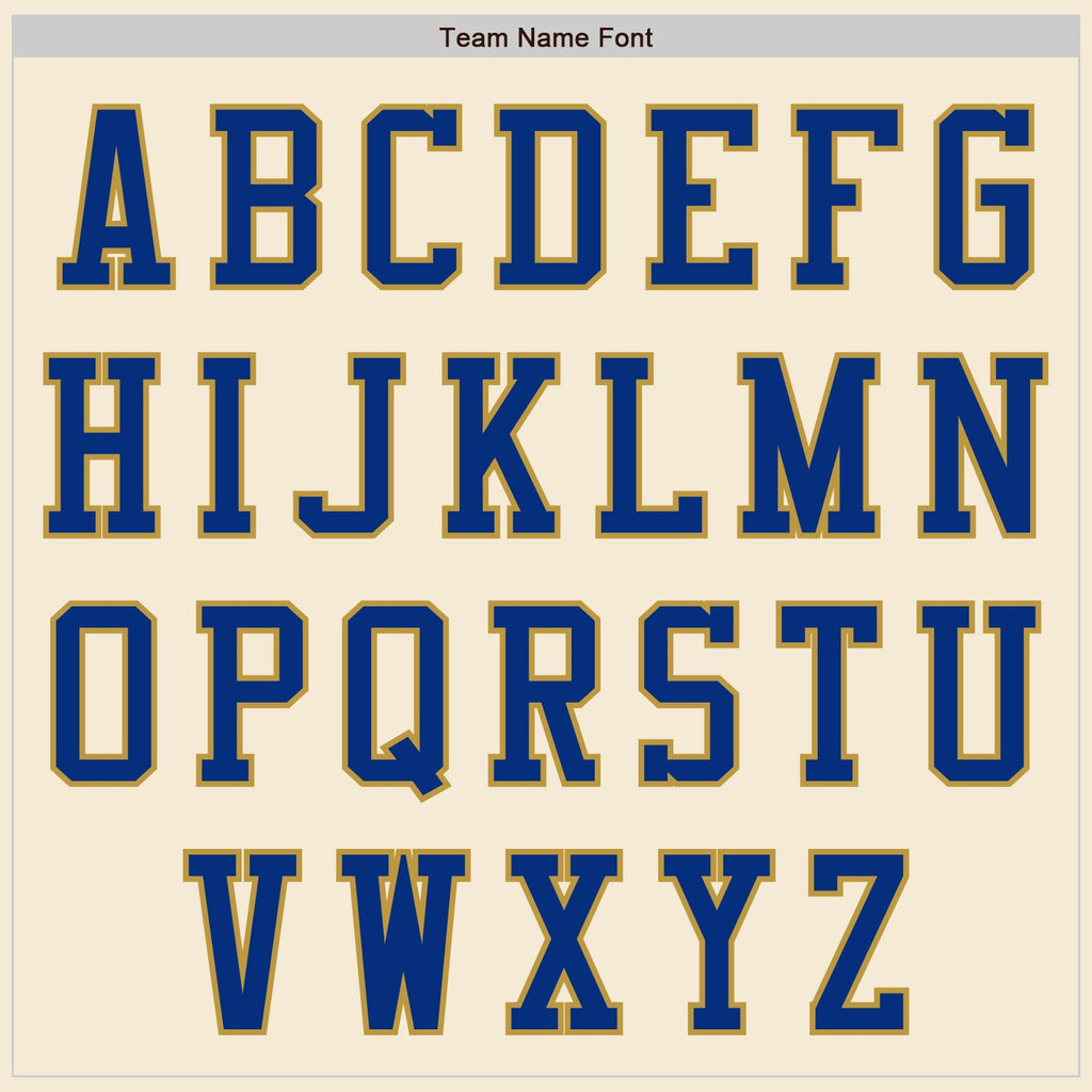 Custom Cream Royal-Old Gold Authentic Baseball Jersey