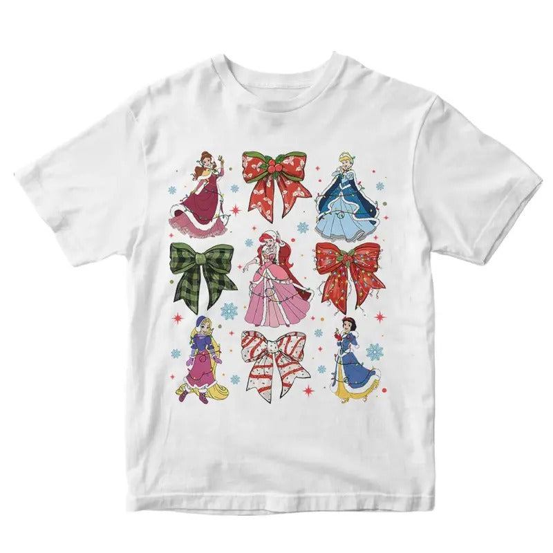 Cute Coquette Bows Princess Cartoon Shirt Shirt Cartoon Shirt Merry T-Shirts