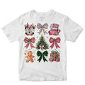 Cute Coquette Bows Gingerbeard Tree Shirt Cartoon Shirt Merry T-Shirts