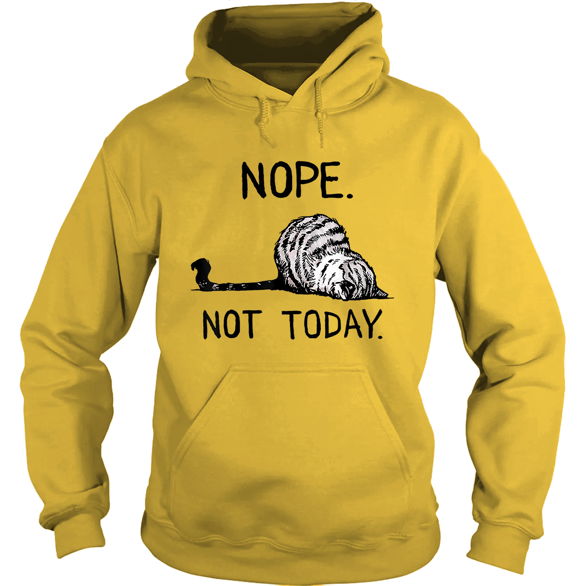Nope Not Today Cat Hoodie