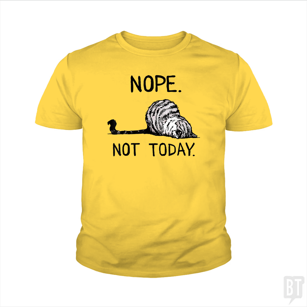 Nope Not Today Cat Kids Shirt