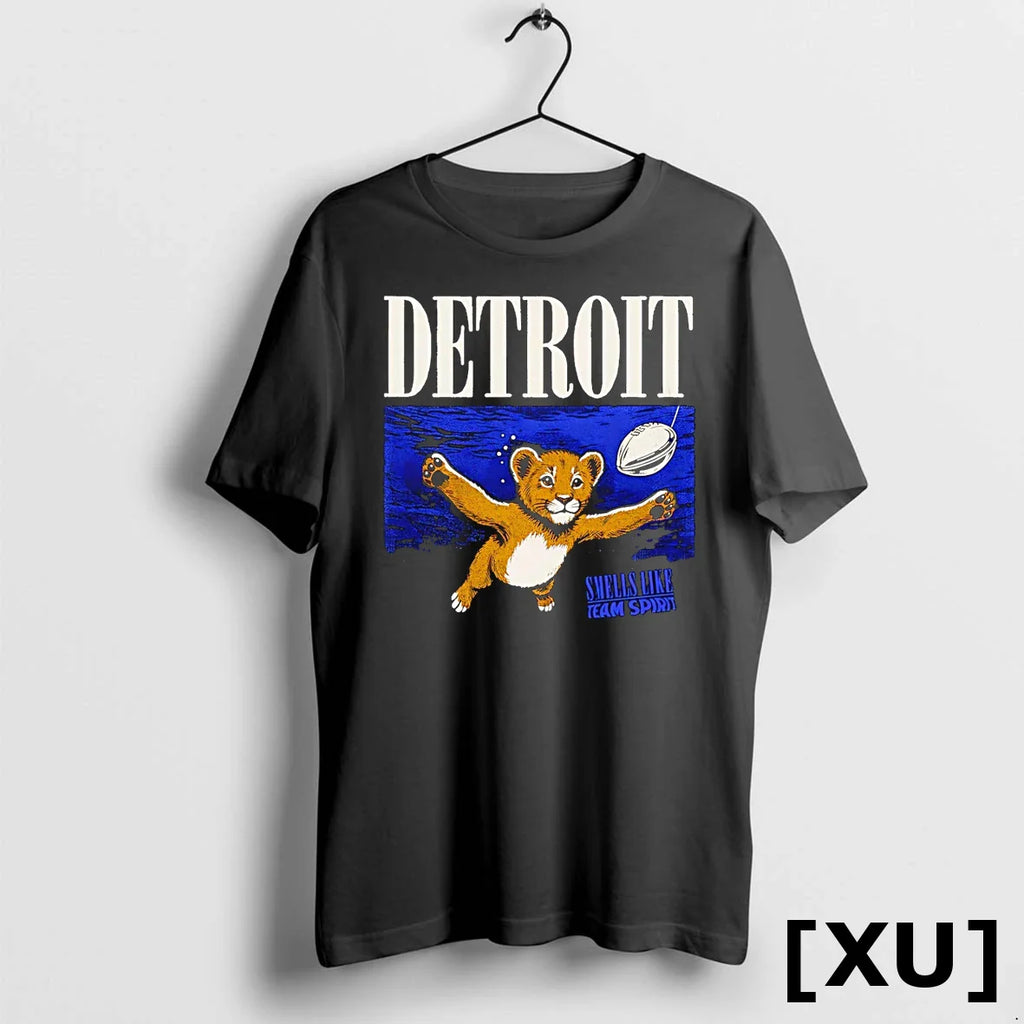 Detroit Football Smells Like Team Spirit Tshirts Sweater