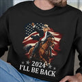 Donald Trummpp 2024 Trummp Riding Horse American Flag Cowboy Trummp Trummp Republican Trummp T-Shirts