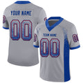 Custom Gray Royal-Red Drift Fashion Football Jersey