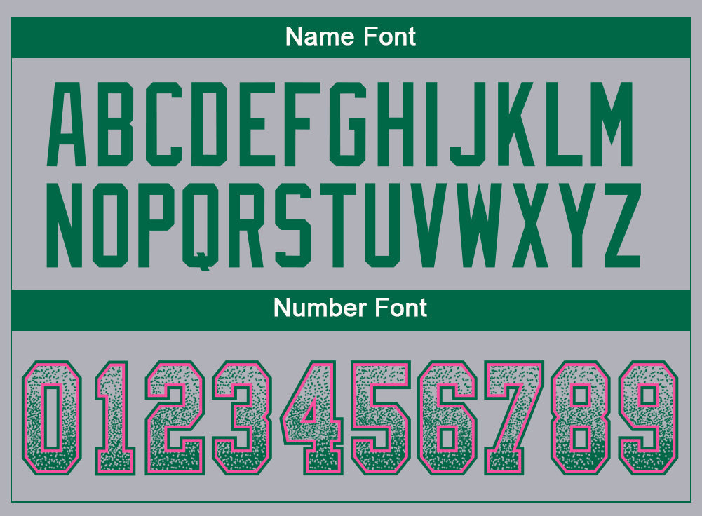 Custom Gray Kelly Green-Pink Drift Fashion Football Jersey