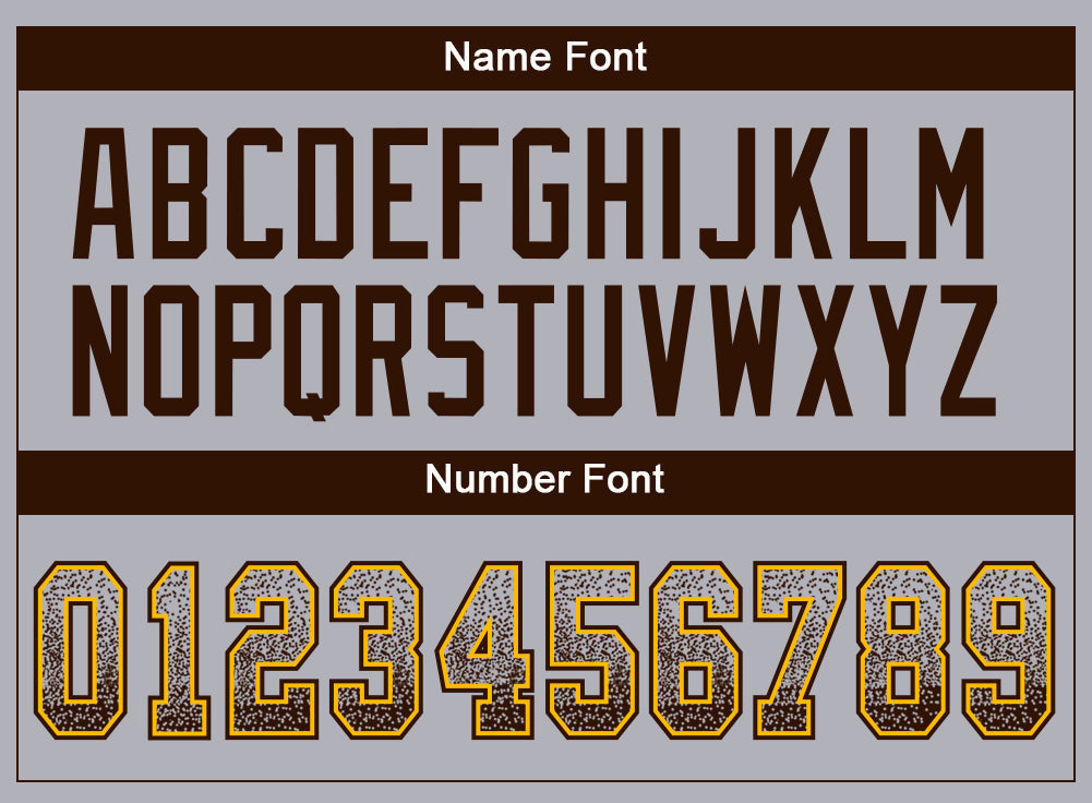 Custom Gray Brown-Gold Drift Fashion Football Jersey