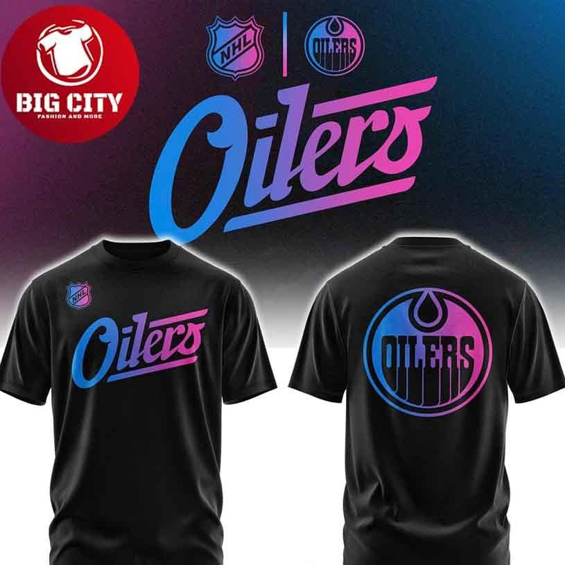 Edmonton Oilers Cyberpunk Vibe 2026 Night Two Sided Shirt