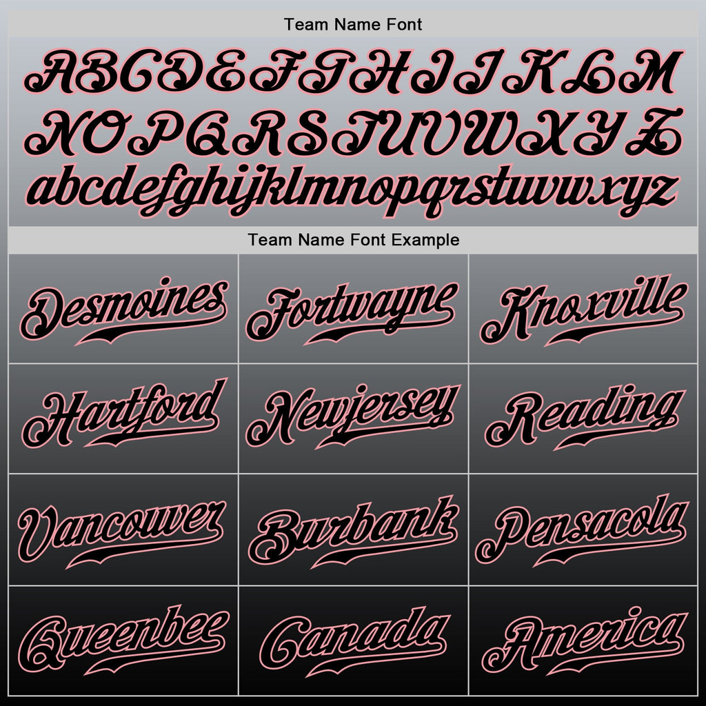 Custom Gray Black-Medium Pink Authentic Fade Fashion Baseball Jersey