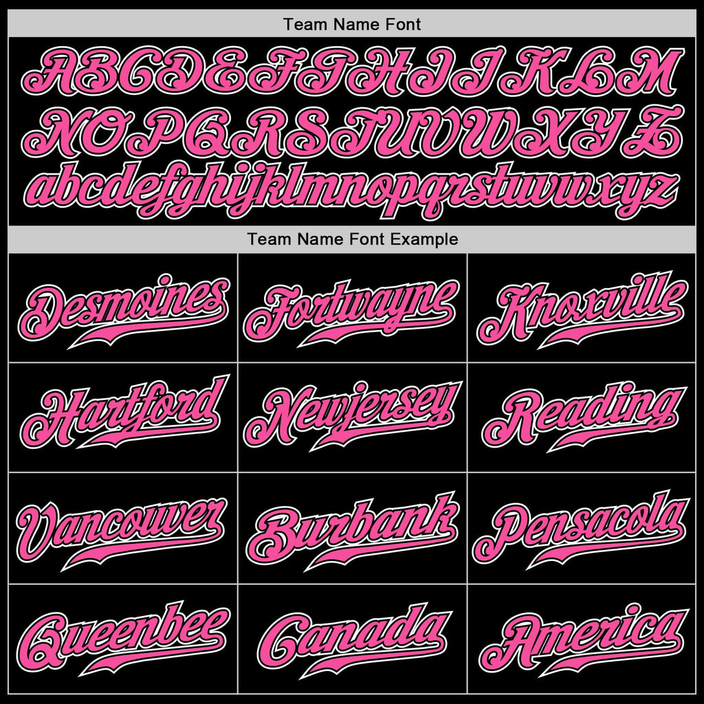 Custom Black Pink-White Authentic Gradient Fashion Baseball Jersey