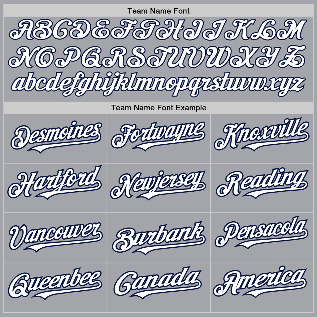 Custom Gray Pinstripe White-Navy Authentic Fade Fashion Baseball Jersey