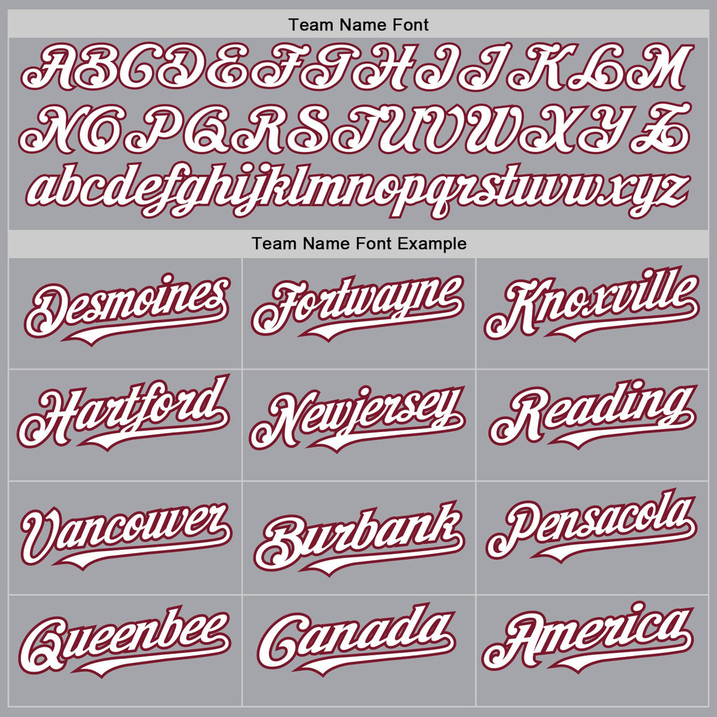 Custom Gray Pinstripe White-Crimson Authentic Fade Fashion Baseball Jersey