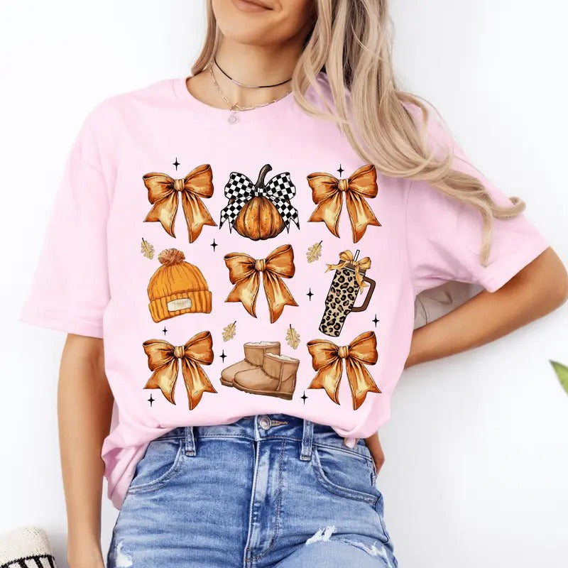 Fall Basics Coquette Shirt. Casual Fall Softstyle . Cute T-Shirts