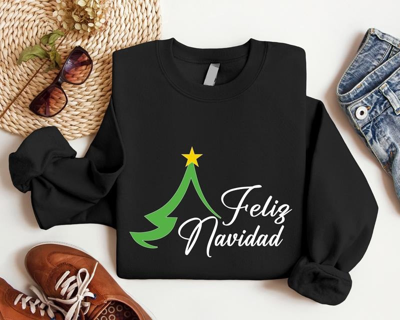 Feliz Navidad 2023 Spanish Merry Spanish Friend Xmas Party Winter Gathering T-Shirts
