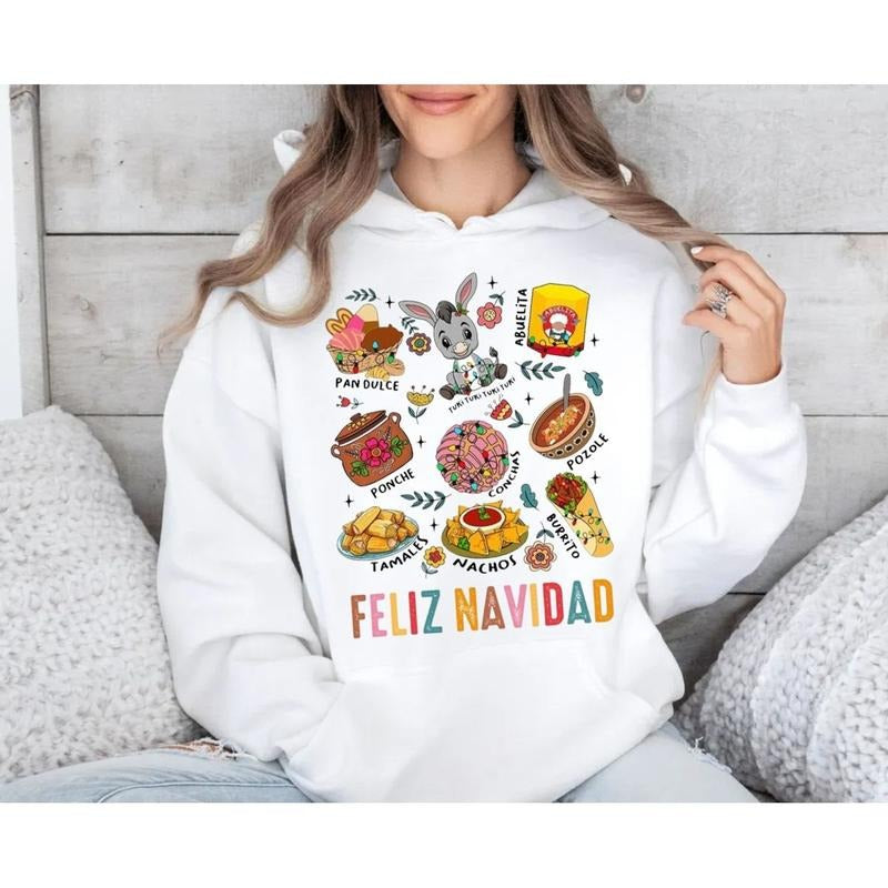 Feliz Navidad Mexican Donkey Mexican Concha Shirt Tuki Tuki Donkey Conchas Latino T-Shirts