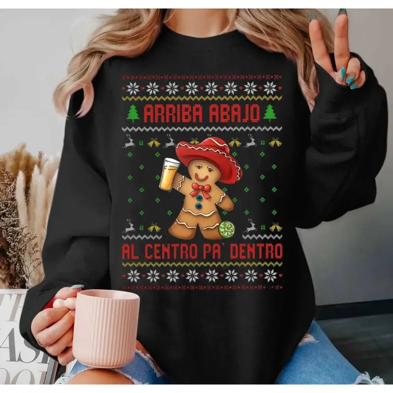 Feliz Navidad Mexican Gingerbread Sombrero Happy New Year Shirt Gingerbread Man Mexican T-Shirts