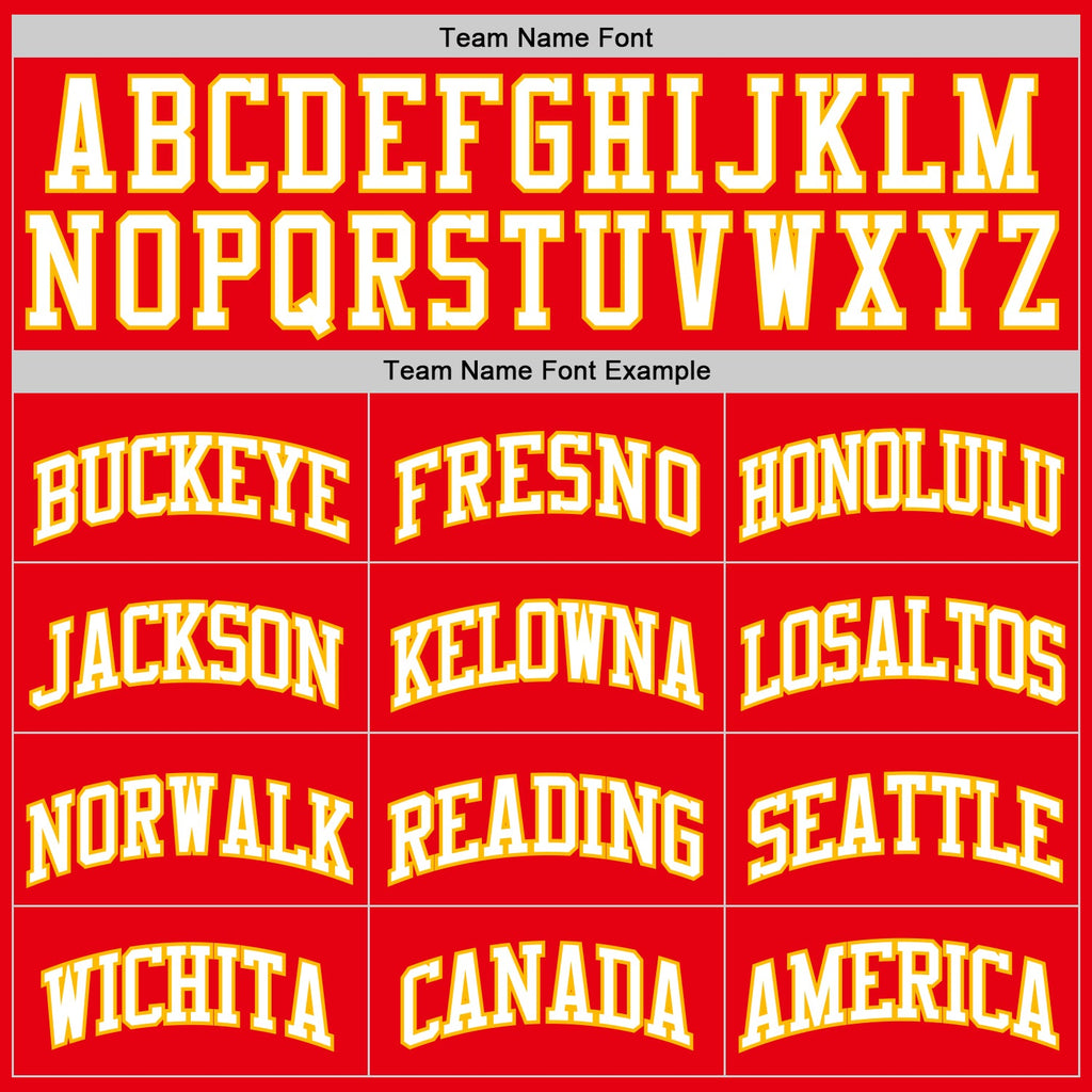 Custom Fire Red White-Gold Authentic Basketball Jersey
