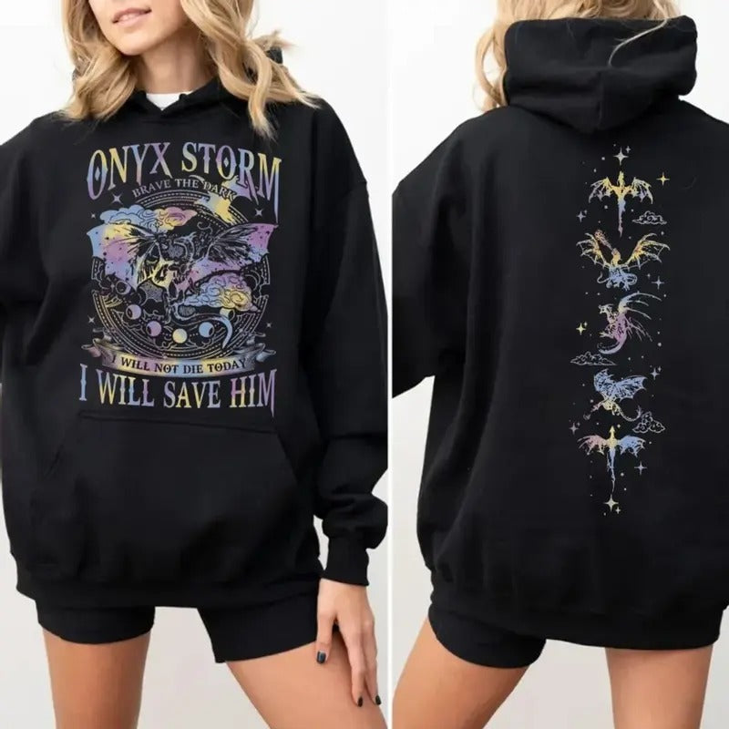 Fourth Wing Onyx Storm Brave Dark Dragon Rider Bookish Book Lover Violet Sorrengail T-Shirts