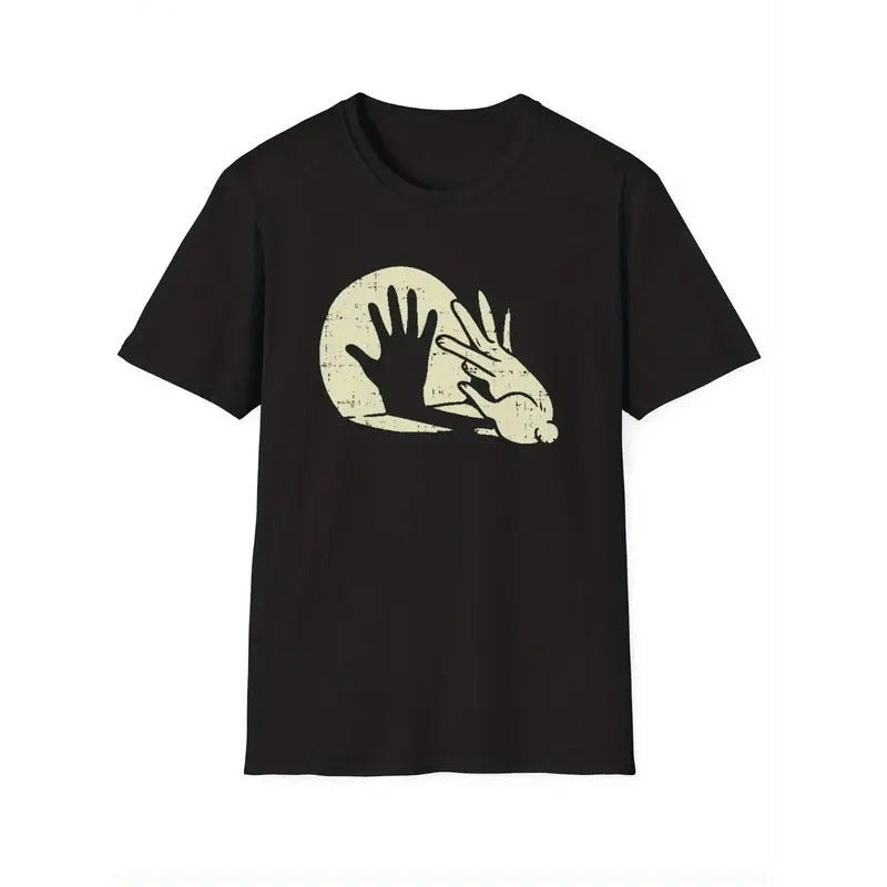 Funny Gesture Print Casual Comfy Crew Neck Short Sleeve Top Summer Daily Made USA T-Shirts