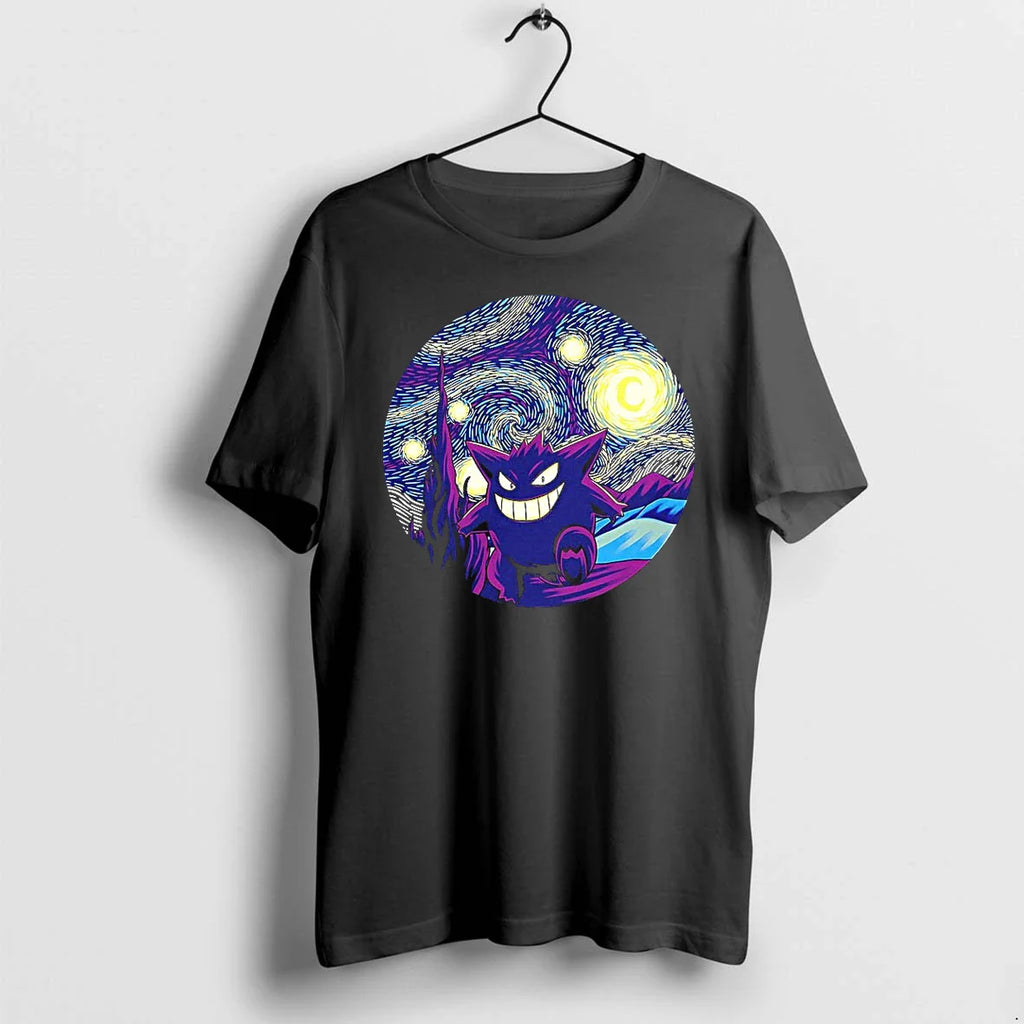 Gengar X Van Goghs Starry Night Starry Ghost Tshirts Sweater