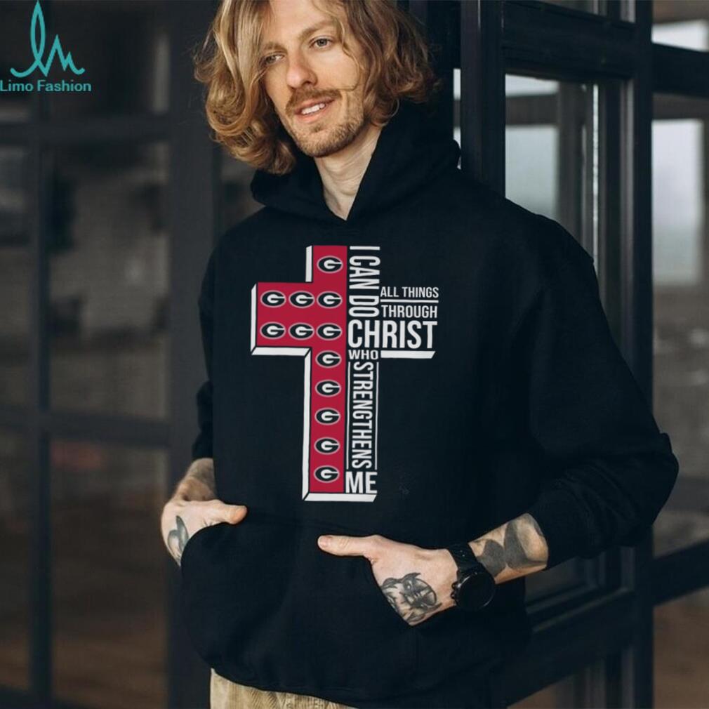 Georgia Bulldogs Cross I Can Do All Things Through Christ Shirt