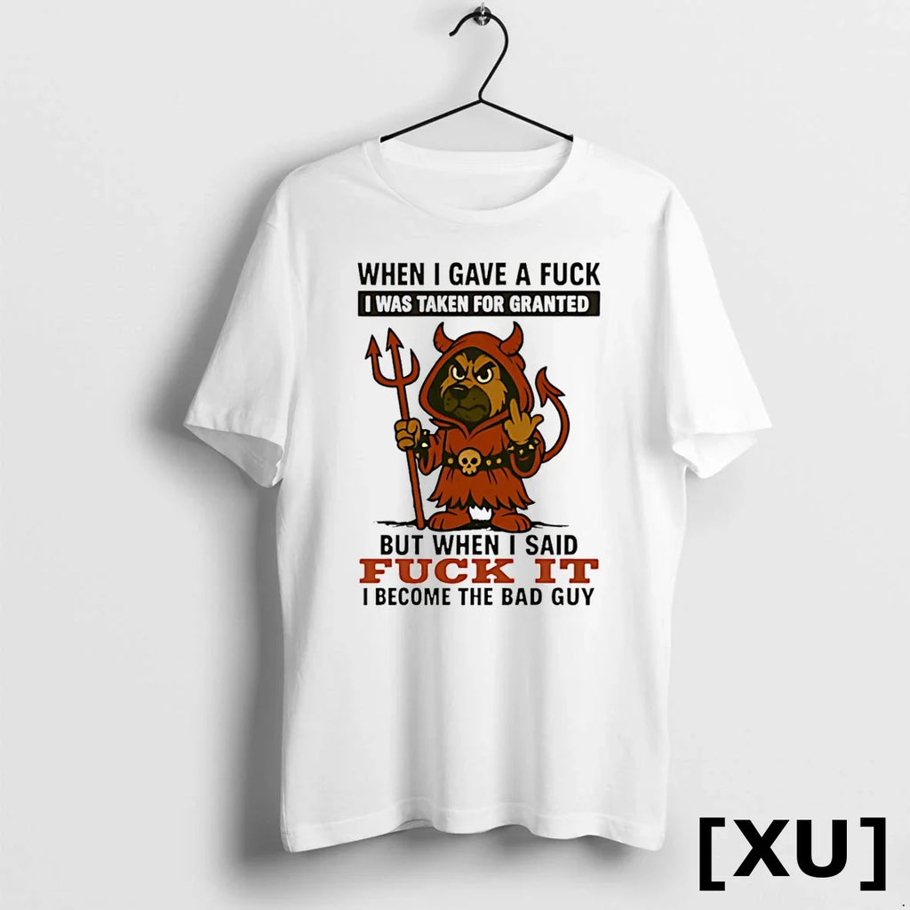 German Shepherd Devil When I Gave A Fuck I Was Taken For Granted Halloween Tshirts