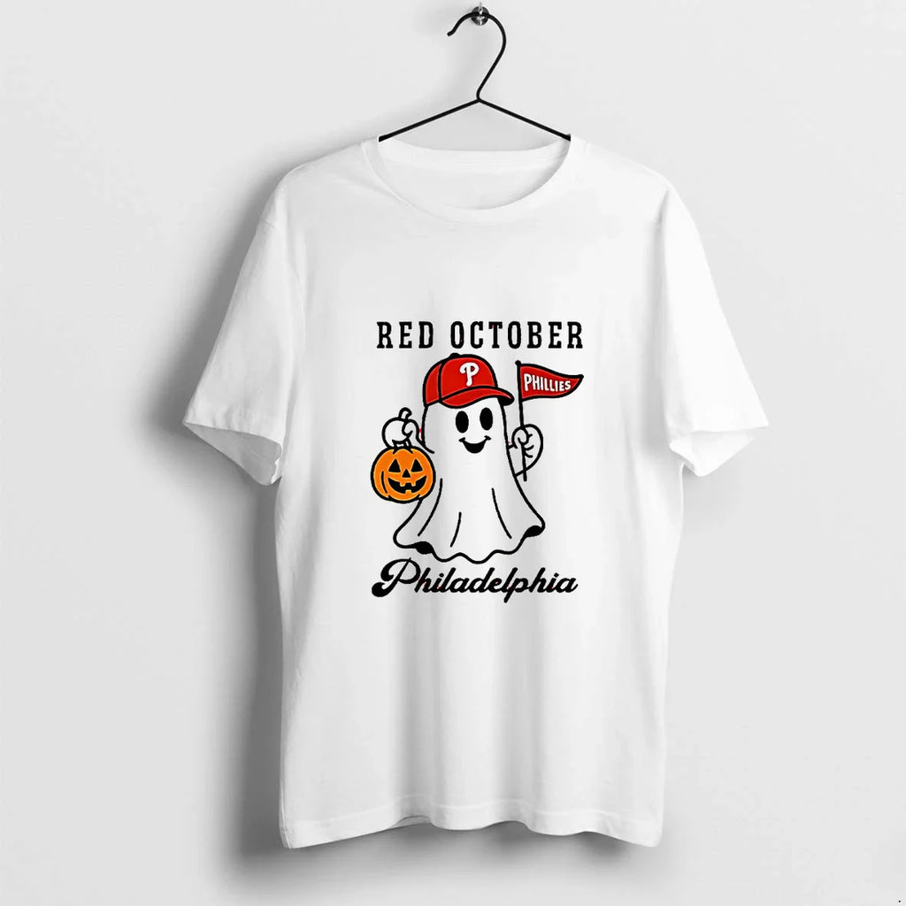 Ghost Red October Philadelphia Phillies Halloween Tshirts Sweater