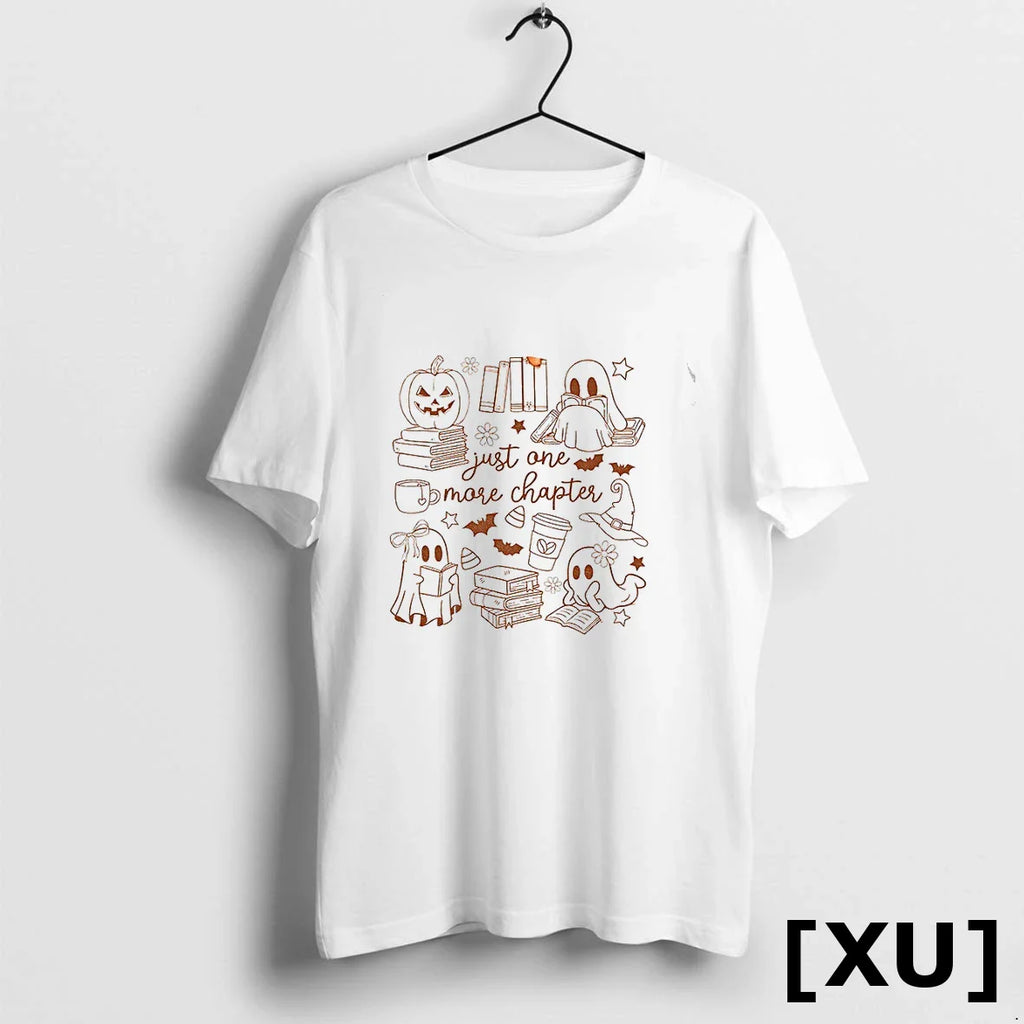 Ghost Pumpkin Just One More Chapter Halloween 2025 Tshirts Sweater