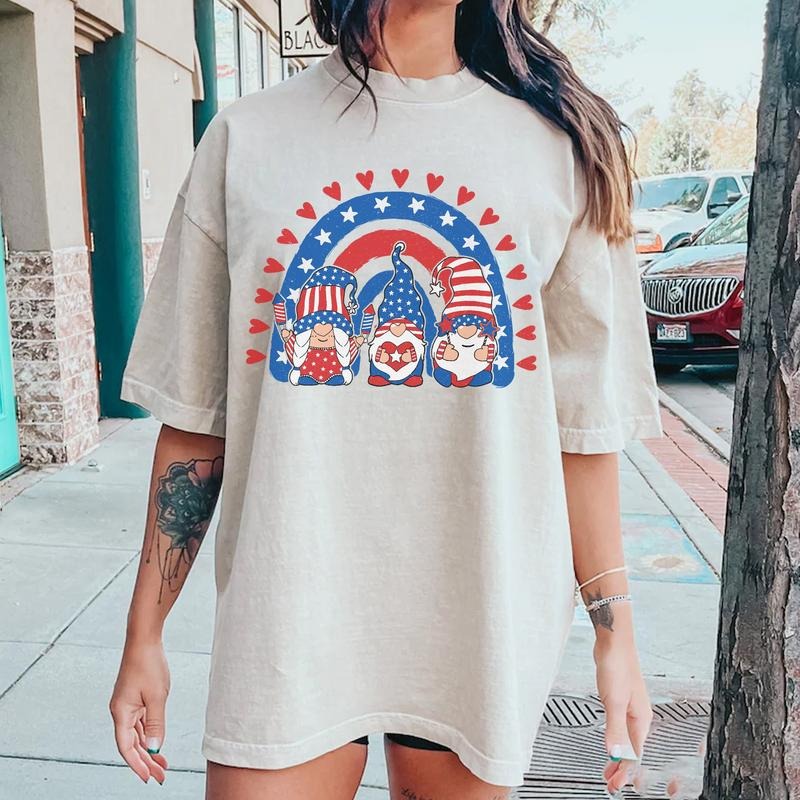 Gnomes Shirt Gnomes Shirt 4th July Shirts 4th July Gnomes Shirt American Flag Shirt 4th July Patriotic Shirts T-Shirts