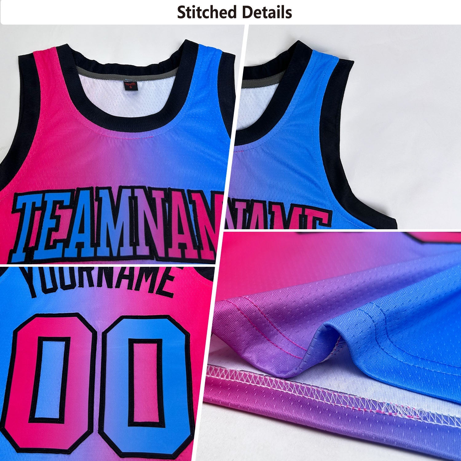 Custom Kelly Green Old Gold-Black Authentic Gradient Fashion Basketball Jersey