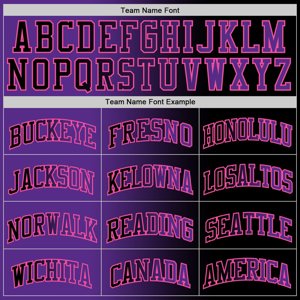 Custom Black Purple-Pink Authentic Gradient Fashion Basketball Jersey