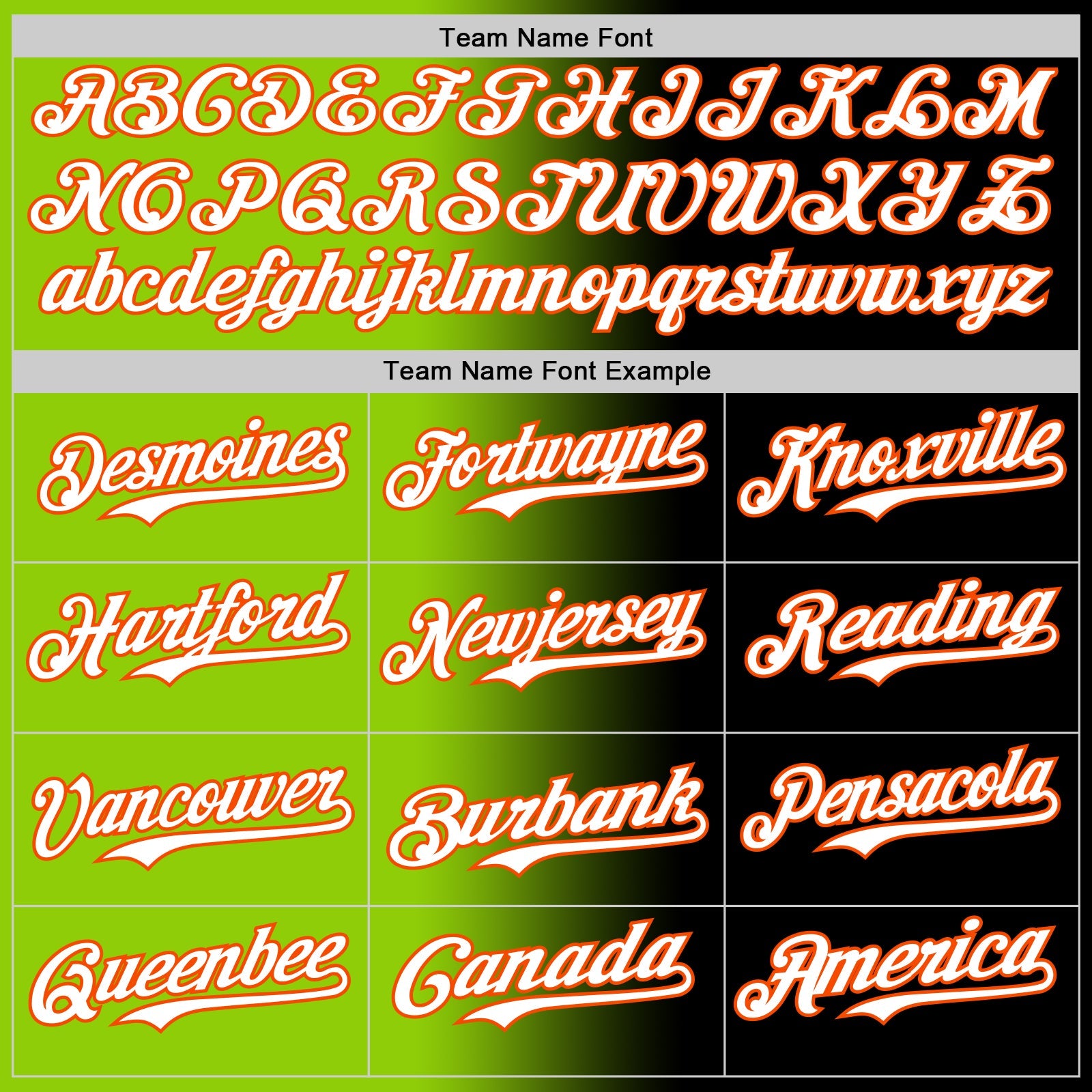Custom Black White Neon Green-Orange Authentic Gradient Fashion Baseball Jersey