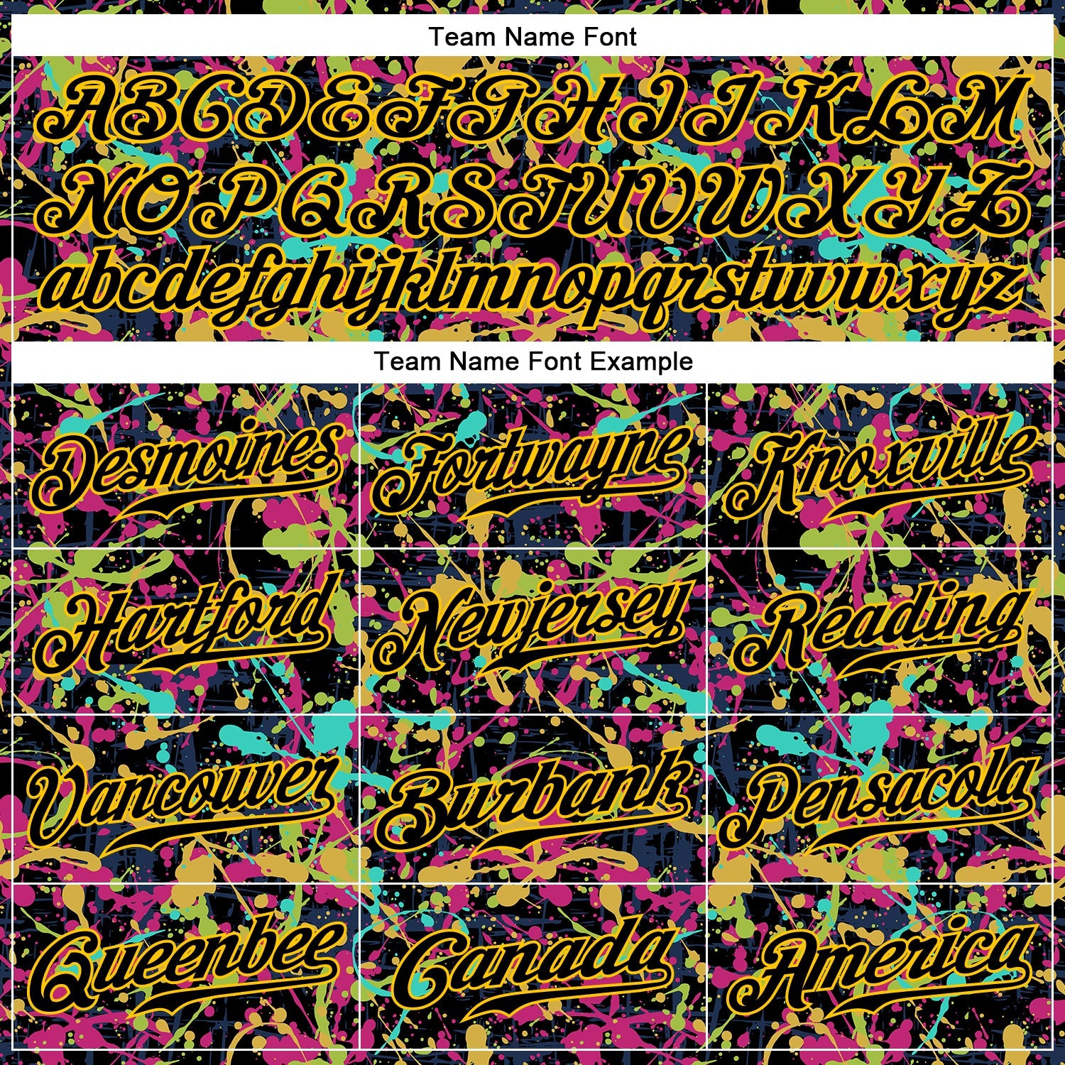 Custom Graffiti Pattern Black-Gold 3D Grunge Shabby Authentic Baseball Jersey
