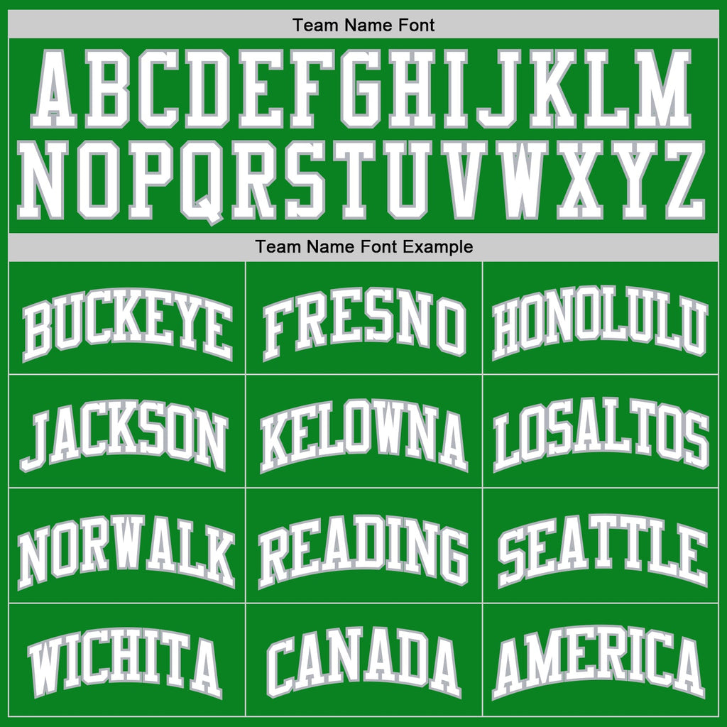 Custom Grass Green White-Gray Authentic Basketball Jersey