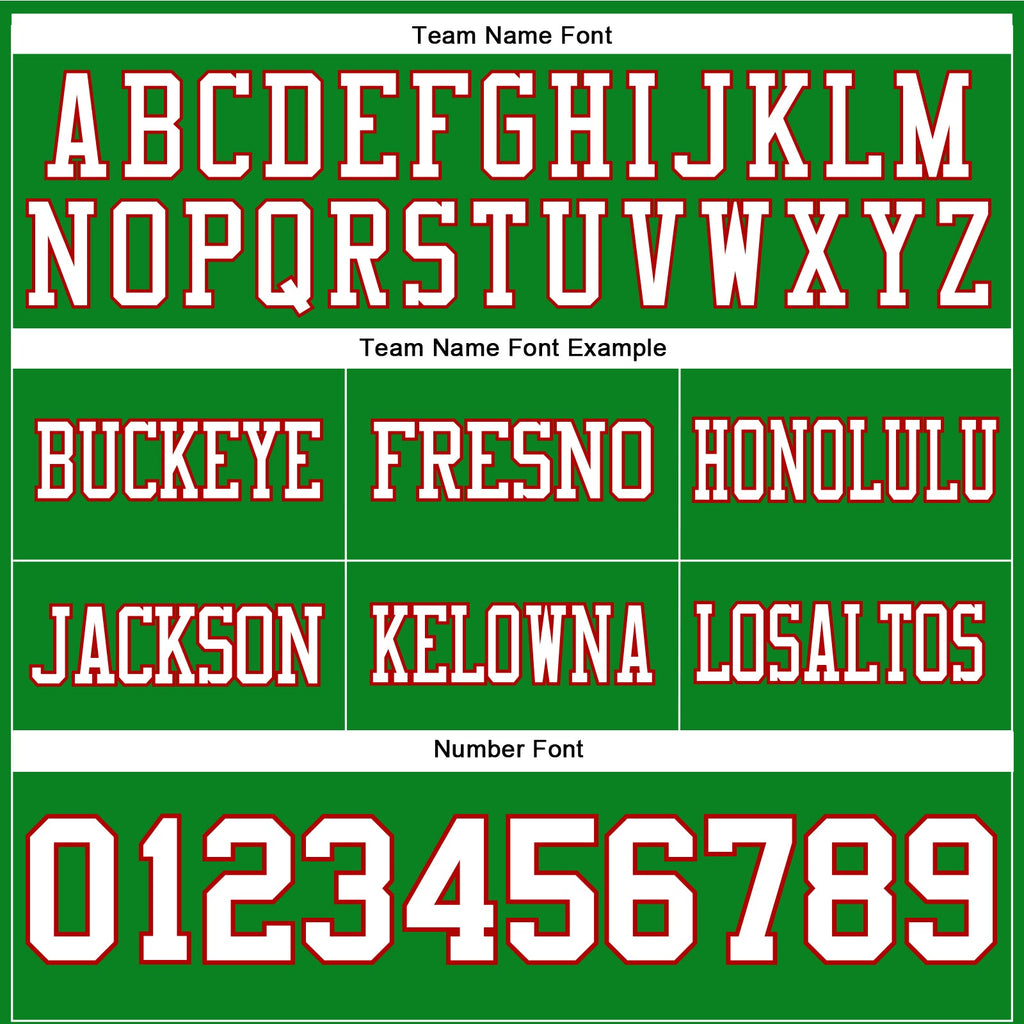 Custom Grass Green White-Red Authentic Football Jersey