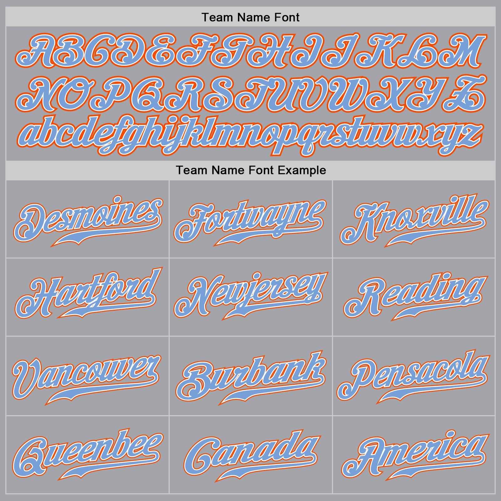 Custom Gray Powder Blue White-Orange Authentic Baseball Jersey
