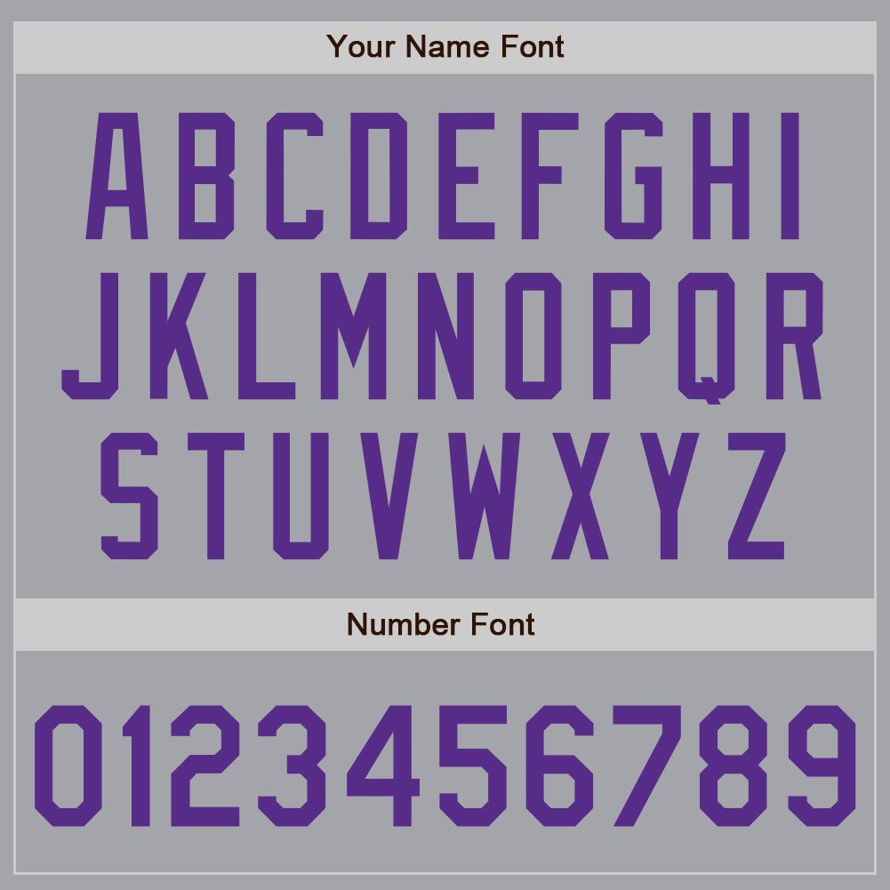 Custom Gray Purple Authentic Baseball Jersey
