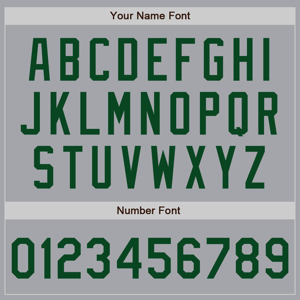 Custom Gray Green Authentic Baseball Jersey