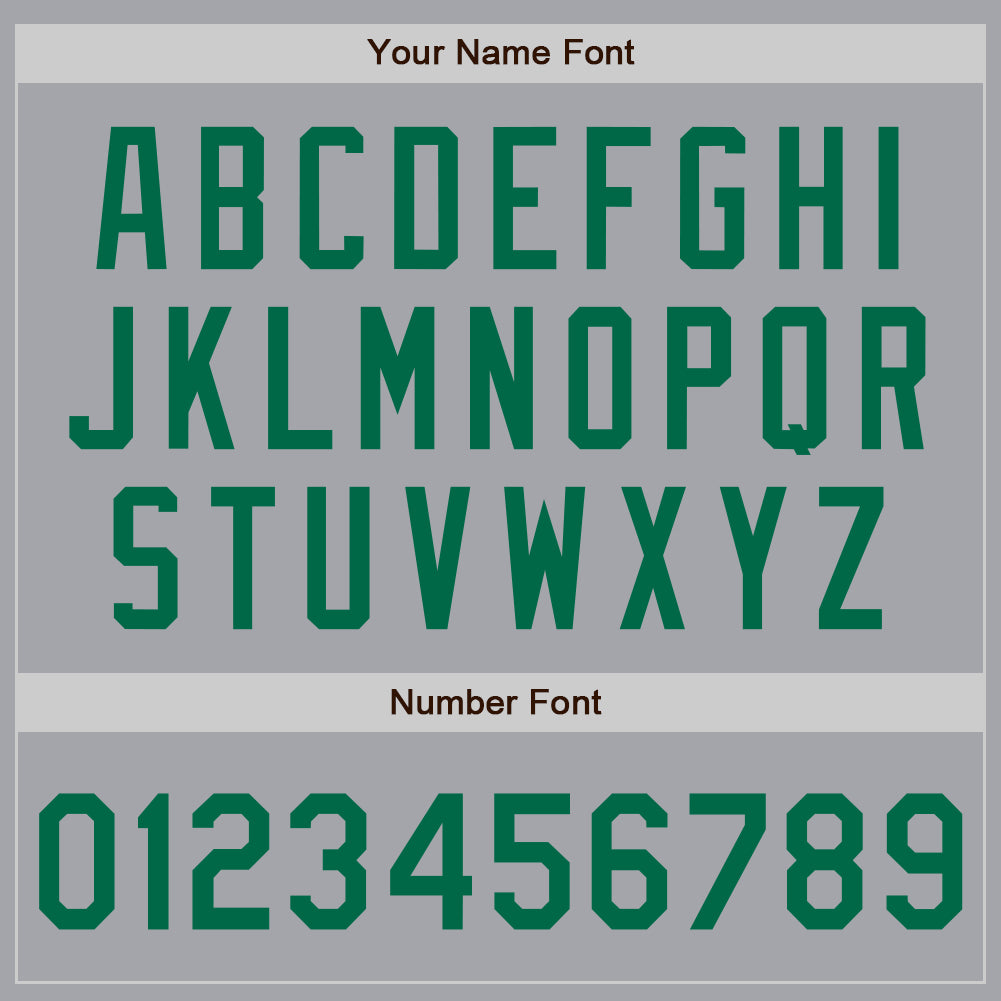 Custom Gray Kelly Green Authentic Baseball Jersey