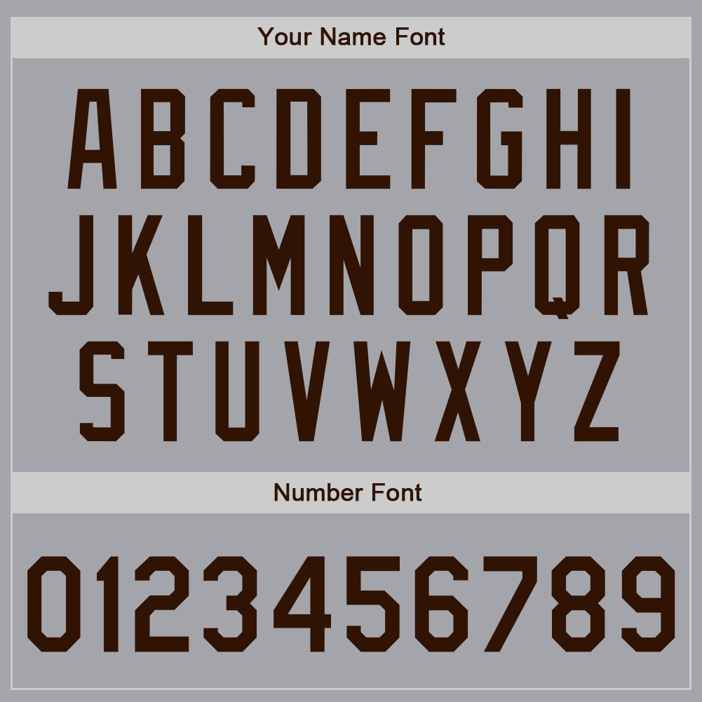Custom Gray Brown Authentic Baseball Jersey